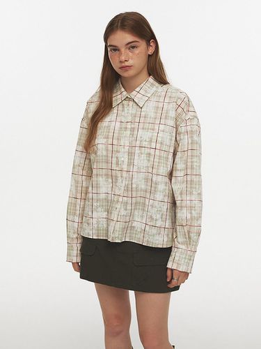 VINTAGE OMBRE CROP CHECK SHIRT - RMRN - Modalova