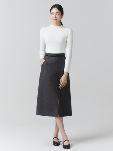 It Misha front slit A line setup wool skirt ITOAYS - itMICHAA - Modalova