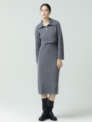 It Misha crop top set wool-blend knit dress ITNB - itMICHAA - Modalova