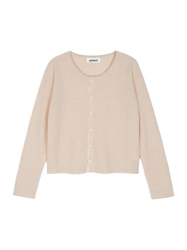 Color Line Wool Knit Cardigan (Beige) - ateleen - Modalova