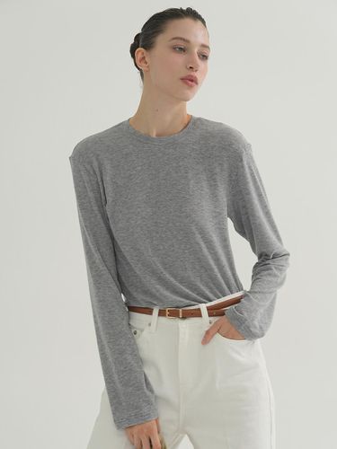 Wool Blend Long Sleeve T - Shirt 2color - UIJI - Modalova