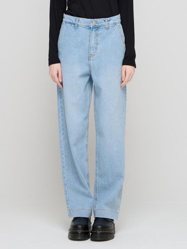 Brush washed wide denim pants () - CARGOBROS - Modalova