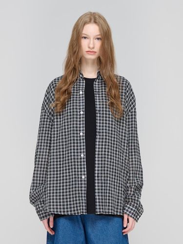 Seersucker Cotton Checkered Shirt () - CARGOBROS - Modalova