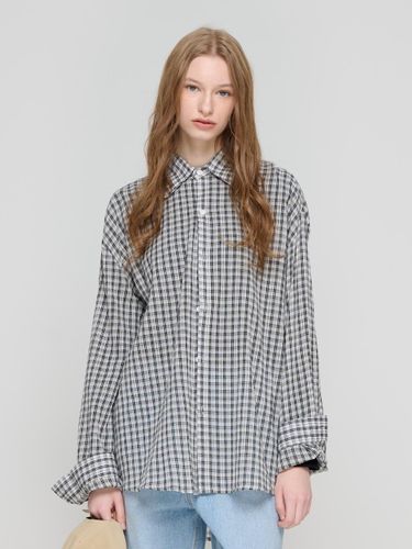 Seersucker Cotton Checkered Shirt () - CARGOBROS - Modalova