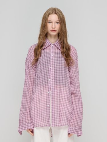 Seersucker Cotton Checkered Shirt () - CARGOBROS - Modalova