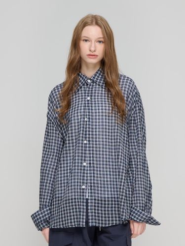 Seersucker Cotton Checkered Shirt () - CARGOBROS - Modalova