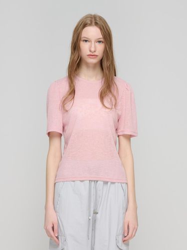 Cutie Linen Round T-Shirt (Pink) - CARGOBROS - Modalova