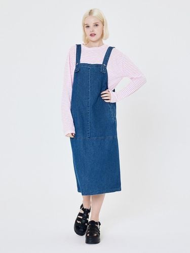 Overall denim dress (Deep Blue) - CARGOBROS - Modalova