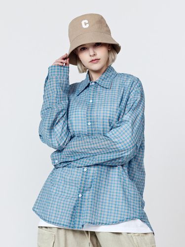 Seersucker Oversized-fit Checkered Shirt () - CARGOBROS - Modalova