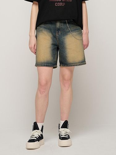 Front washed wide denim shorts () - CARGOBROS - Modalova