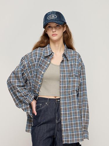 Light Oversized Checkered Shirt (blue) - CARGOBROS - Modalova