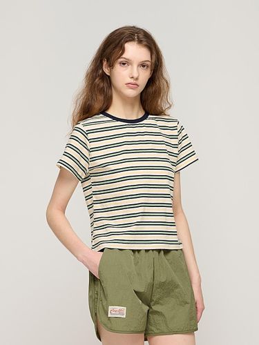 Ringer neck striped short-sleeved T-shirt () - CARGOBROS - Modalova