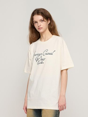 Artwork cursive lettering short-sleeved T-shirt () - CARGOBROS - Modalova