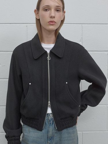 CROPPED BOMBER JACKET BK - TMAKER - Modalova