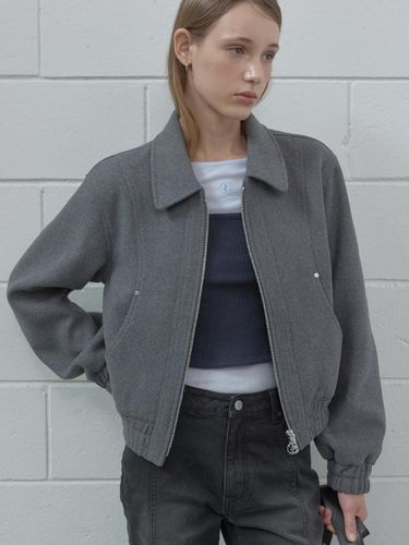 CROPPED BOMBER JACKET GR - TMAKER - Modalova