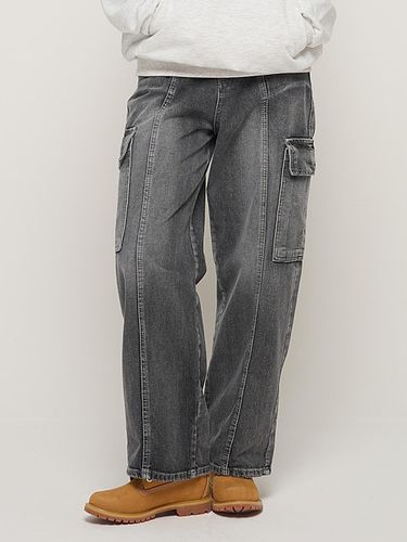 Work wash denim cargo pants (black jeans) - CARGOBROS - Modalova