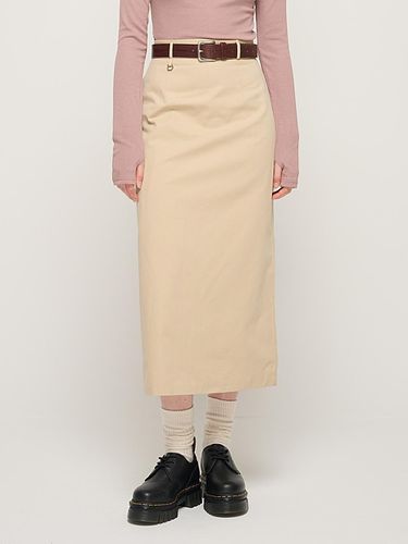 Basic Cotton Long Skirt (Beige) - CARGOBROS - Modalova