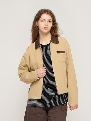 Corduroy Point Work Jacket (Beige) - CARGOBROS - Modalova