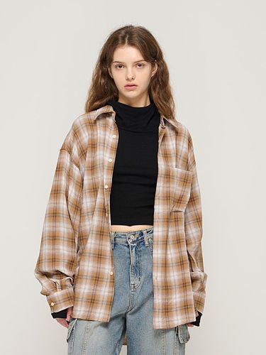 Four Seasons Cotton Oversized Checkered Shirt () - CARGOBROS - Modalova