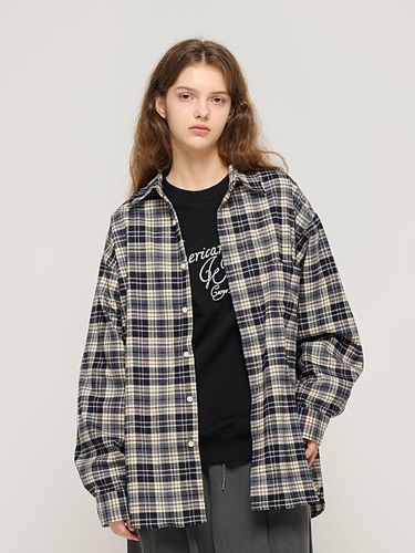 Soft Warm Overfit Checkered Shirt () - CARGOBROS - Modalova