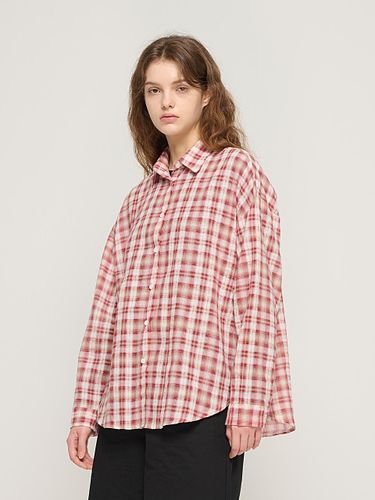 Simple wide-fit checkered shirt () - CARGOBROS - Modalova