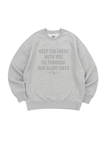 Keep Lettering Vintage Sweatshirt (Gray) - CARGOBROS - Modalova