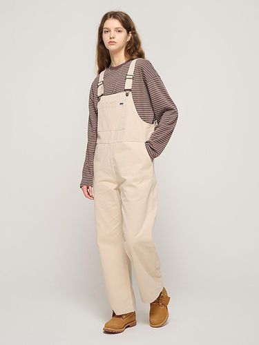 Wide Cotton Overall Pants (beige) - CARGOBROS - Modalova