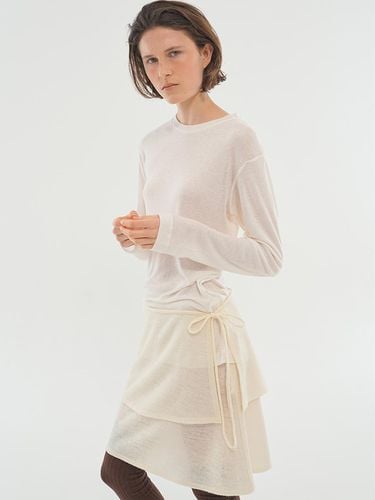 WOOL RIBBED JERSEY LONG SLEEVED T-SHIRT - LLLDESIGNSTUDIO - Modalova