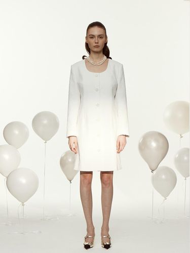 Grace Tweed Dress [White] - MUARMUS - Modalova