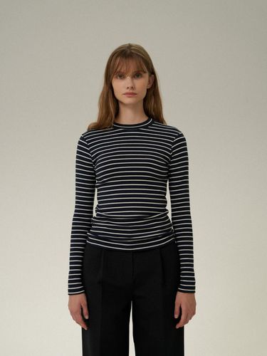 Elicia Striped T shirt [Navy] - MUARMUS - Modalova