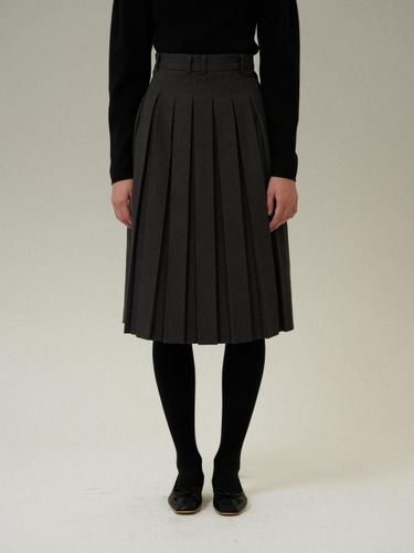 Berlin Pleated Wool Skirt [Gray] - MUARMUS - Modalova