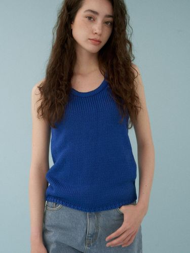 Paper Sleeveless Knit [Blue] - MUARMUS - Modalova