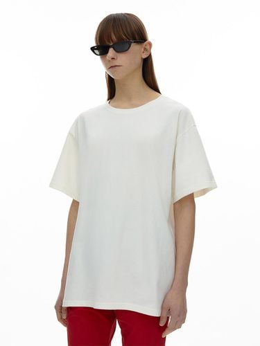 OVERFIT COTTON T SHIRT_IVORY - septim - Modalova