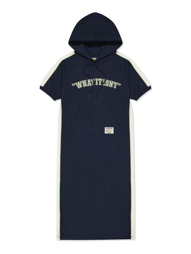 WM' S Short-Sleeved Hooded dress Navy - Wacky Willy - Modalova