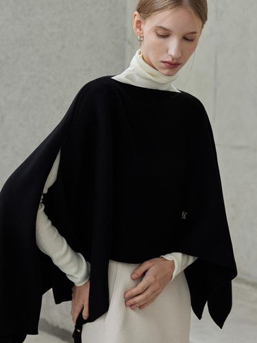 Minimal Knit Cape_Black - hyyk - Modalova