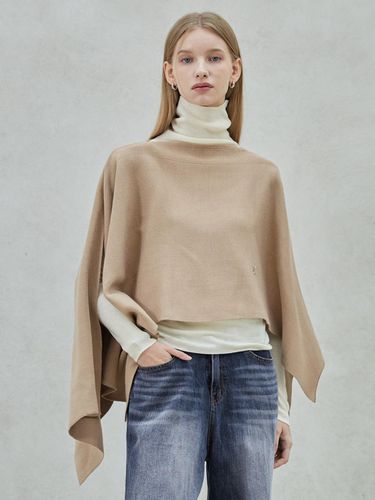 Minimal Knit Cape_Beige - hyyk - Modalova