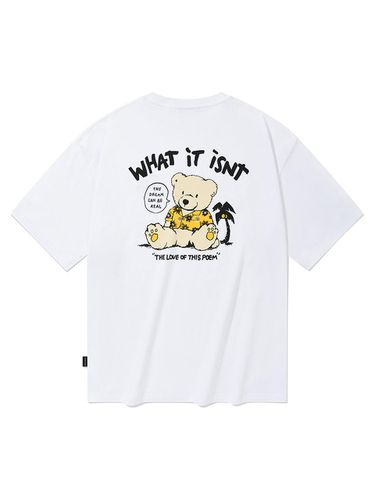 Teddy Bear Graphic Short Sleeve T-shirt White - Wacky Willy - Modalova