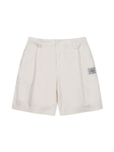 Logo label Chino shorts Ekru - Wacky Willy - Modalova