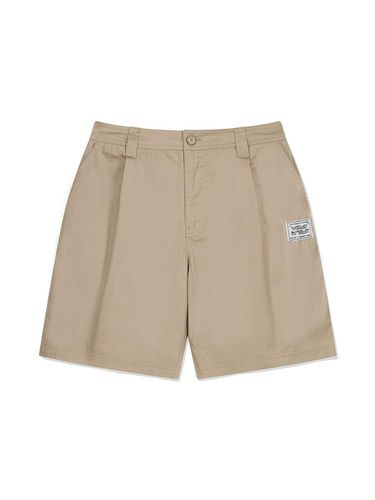 Logo Label Chino Shorts Beige - Wacky Willy - Modalova