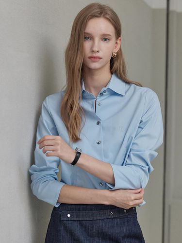 Standard Stretch Shirts Blouse_Sky Blue - hyyk - Modalova