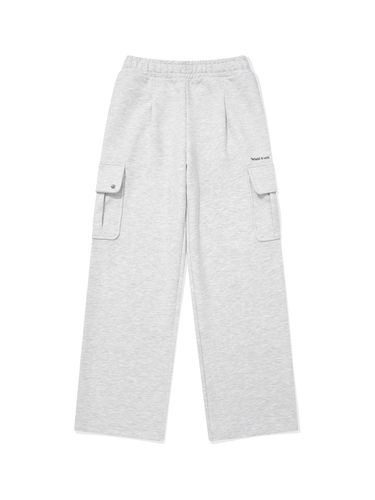 Women' Pintuck Sweatshirt Cargo Pants Light Gray - Wacky Willy - Modalova