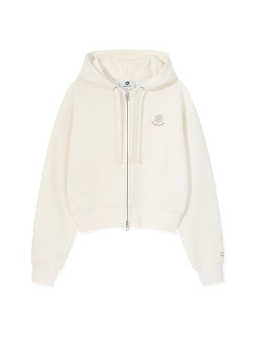 Women' Florie Wafer Crop Hooded Zip-Up Cream - Wacky Willy - Modalova