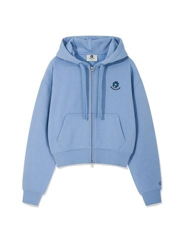 Women' Florie Wappen Cropped Hooded Zip-Up Blue - Wacky Willy - Modalova