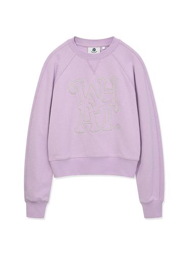 Women's Volume Embroidered Cropped Sweatshirt Lave - Wacky Willy - Modalova