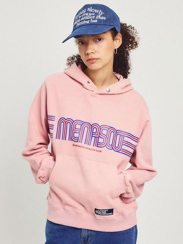 Menasoo Stripe Logo Hoodie_Pink - MENASOO - Modalova