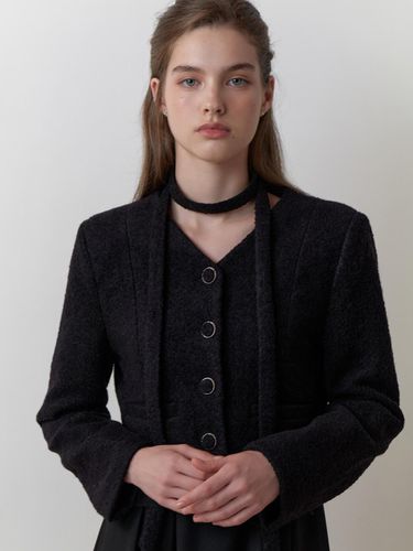 Curd tweed jacket (black) - RE_L - Modalova