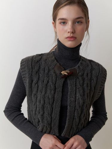 Cocoa cable knit vest (charcoal) - RE_L - Modalova