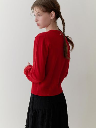 Pea wool cardigan (red) - RE_L - Modalova