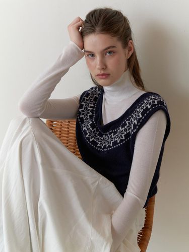 Snowflake knit (navy) - RE_L - Modalova