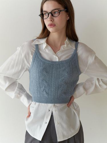 Bergamot knit bustier (sky blue) - RE_L - Modalova